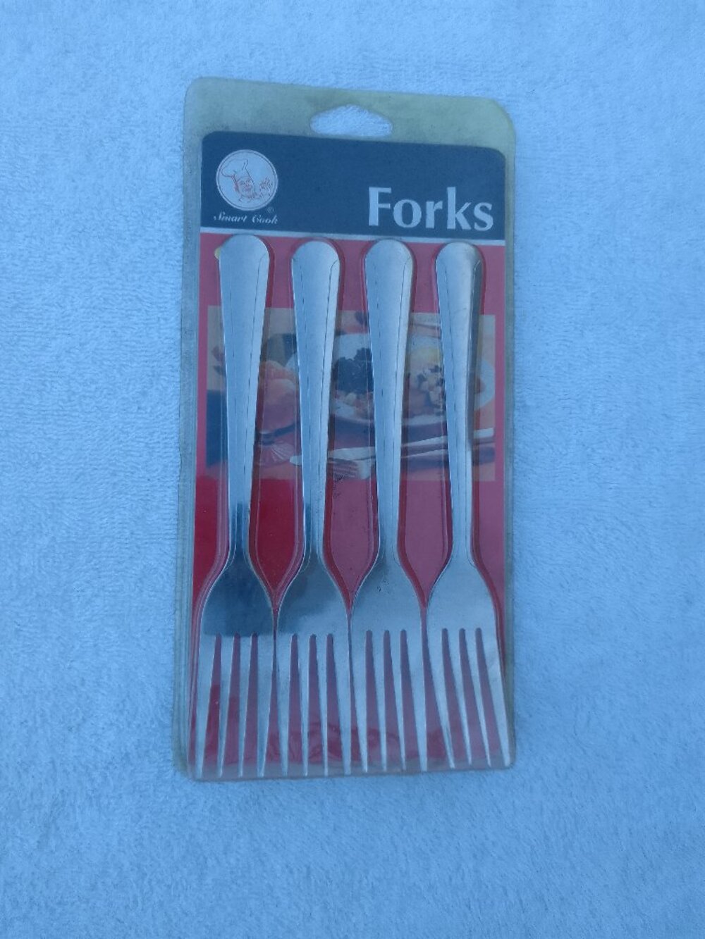 Luxury stainless steel large-size dinner forks 4 in a set NWT
